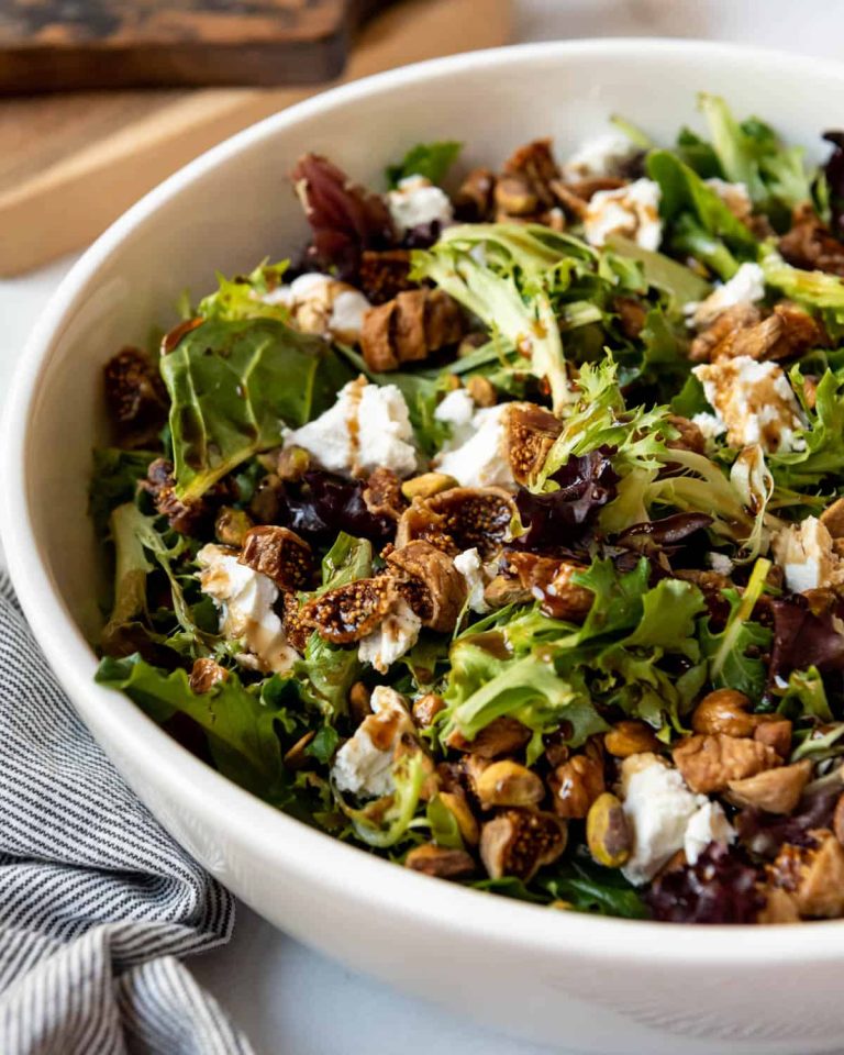 Salade de Figues et Pistaches avec Vinaigrette Balsamique Facile