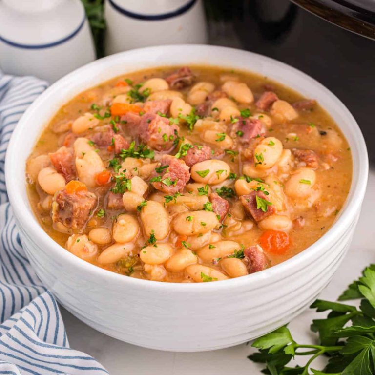 Soupe de jambon et de haricots à la mijoteuse