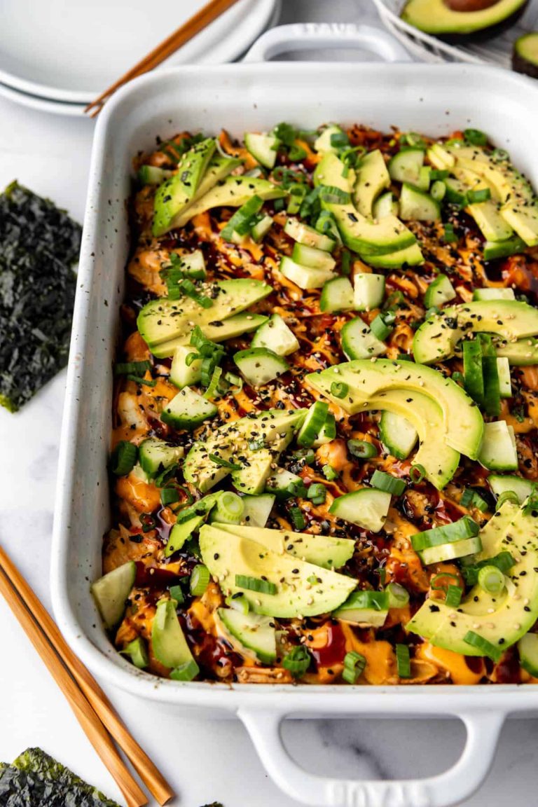 Gratin de Sushi au Saumon – Maison des Repas de Nash